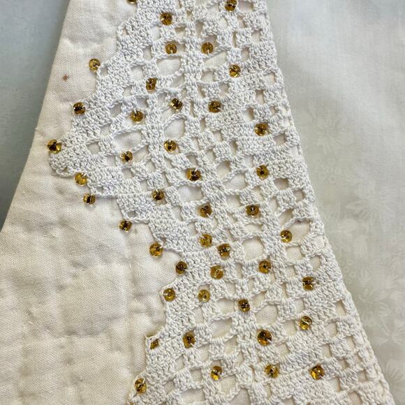 Quilted wedding ring patchwork vest handmade size medium-large grannycore cottag - Picture 15 of 16